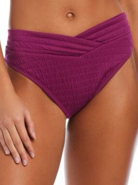 Bar III Magenta Ruched Bikini Bottom